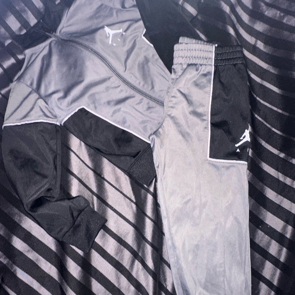 Grey and black Jordan jogging suit